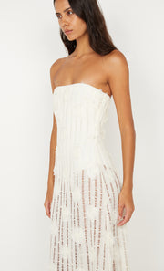 AMELIE STRAPLESS DRESS - IVORY
