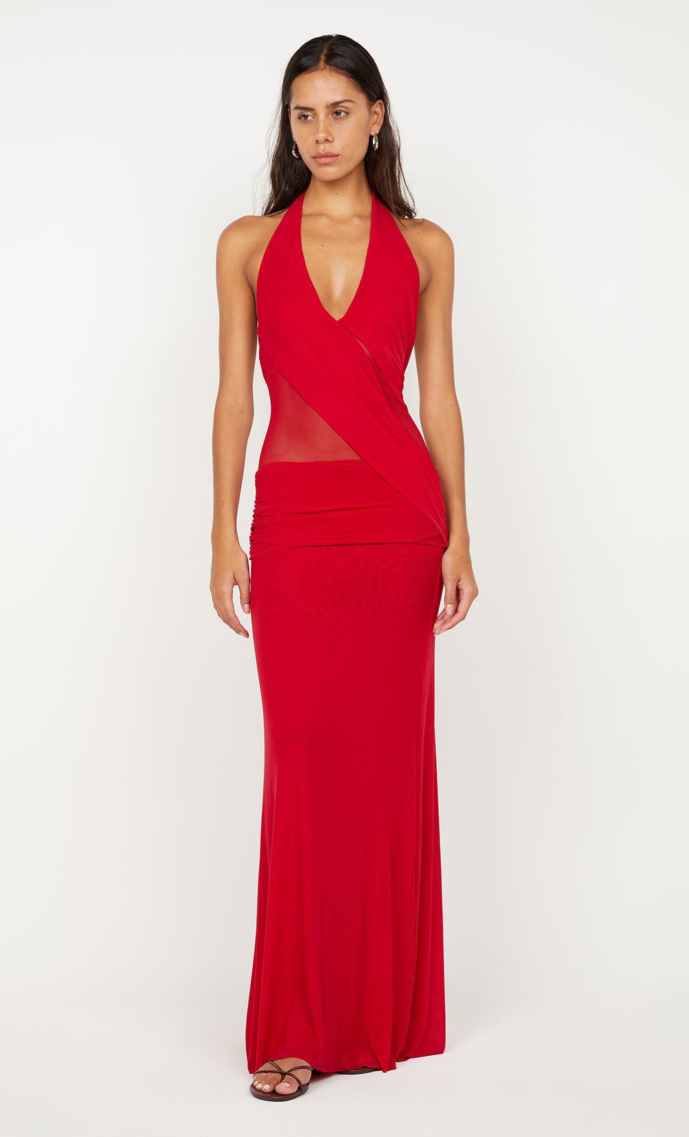 DEIJA HALTER MAXI DRESS - STRAWBERRY BEC + BRIDGE US DEIJA HALTER MAXI DRESS - STRAWBERRY BEC + BRIDGE US