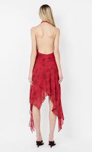 RUBY WRAP MIDI DRESS - CHERRY FLORAL