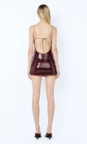 CELESTIA MINI DRESS - PLUM