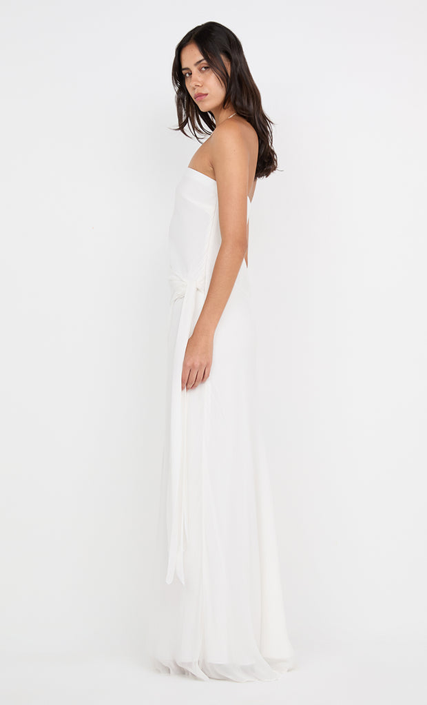 SONEVA STRAPLESS MAXI DRESS - IVORY