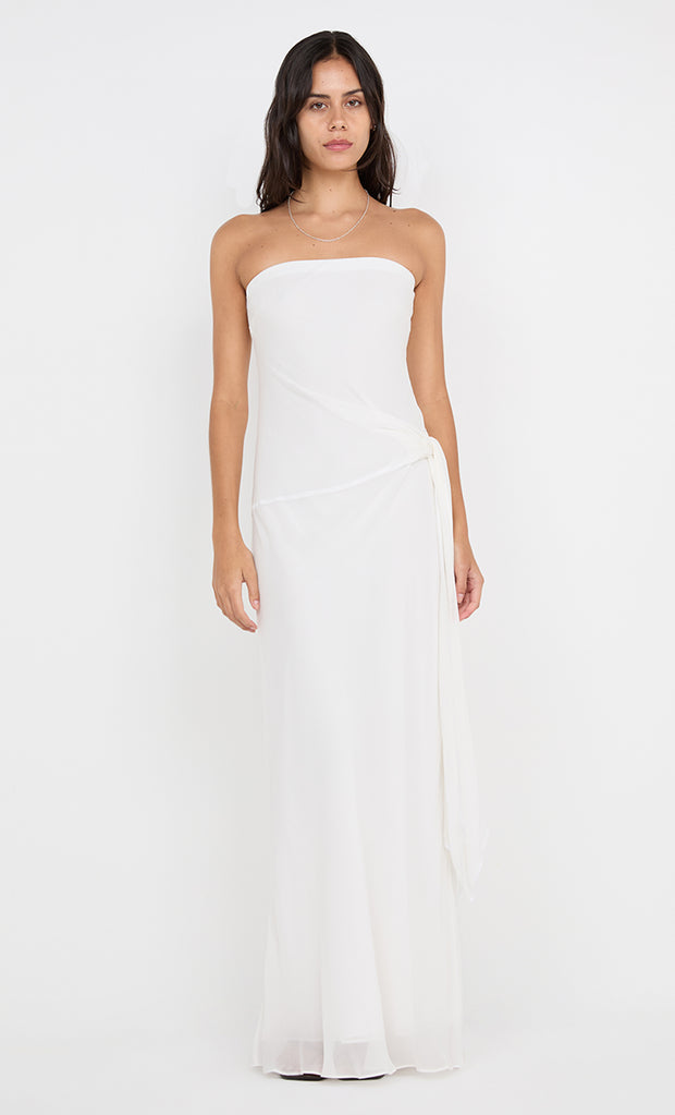 SONEVA STRAPLESS MAXI DRESS - IVORY