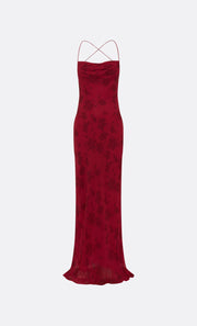 RUBY SLIP MAXI DRESS - CHERRY FLORAL