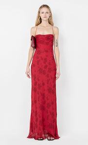 RUBY SLIP MAXI DRESS - CHERRY FLORAL