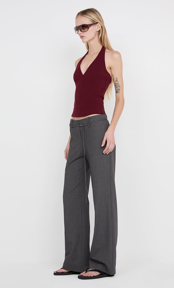 BLAKE BELTED PANT  - CHARCOAL