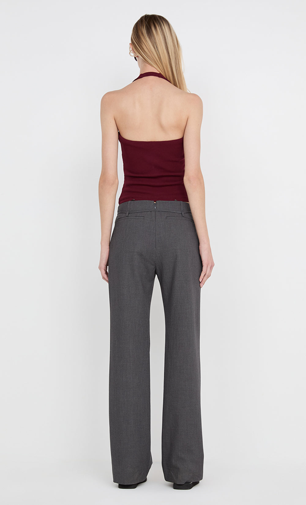 BLAKE BELTED PANT  - CHARCOAL