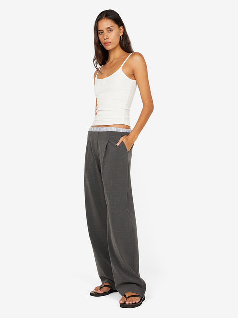 HUGH BOXER PANT - CHARCOALONG SLEEVEKY BLUE STRIPE
