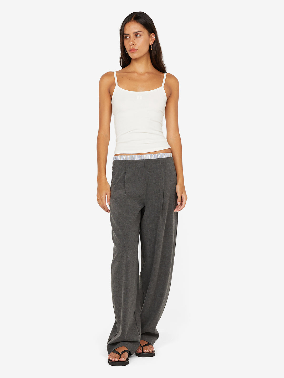 HUGH BOXER PANT - CHARCOALONG SLEEVEKY BLUE STRIPE