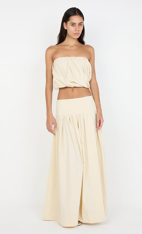 DOMINIC STRAPLESS TOP - BUTTERCREAM