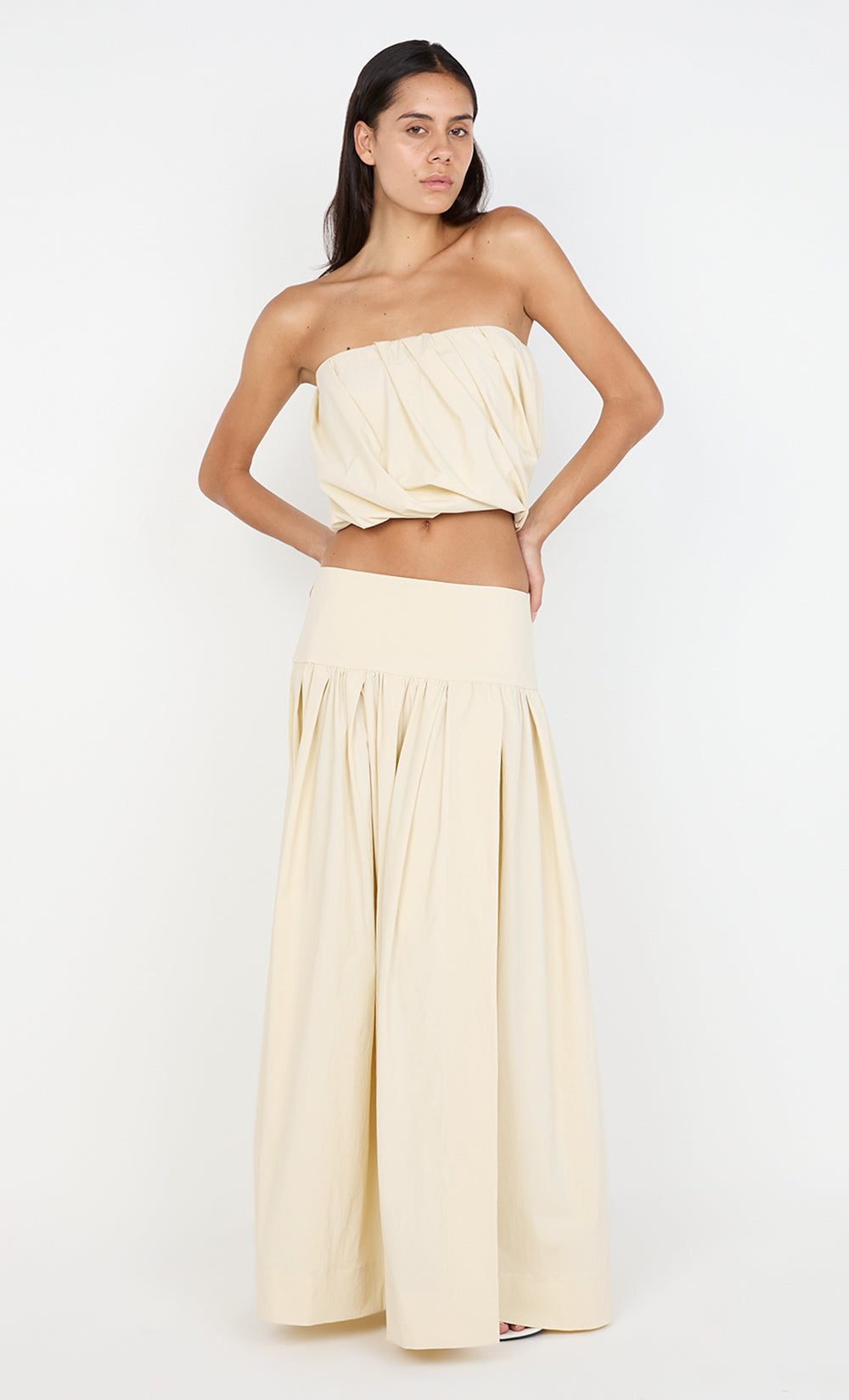 DOMINIC STRAPLESS TOP - BUTTERCREAM
