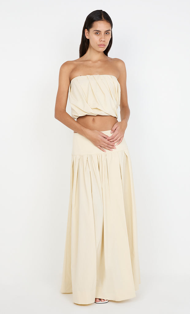 DOMINIC STRAPLESS TOP - BUTTERCREAM