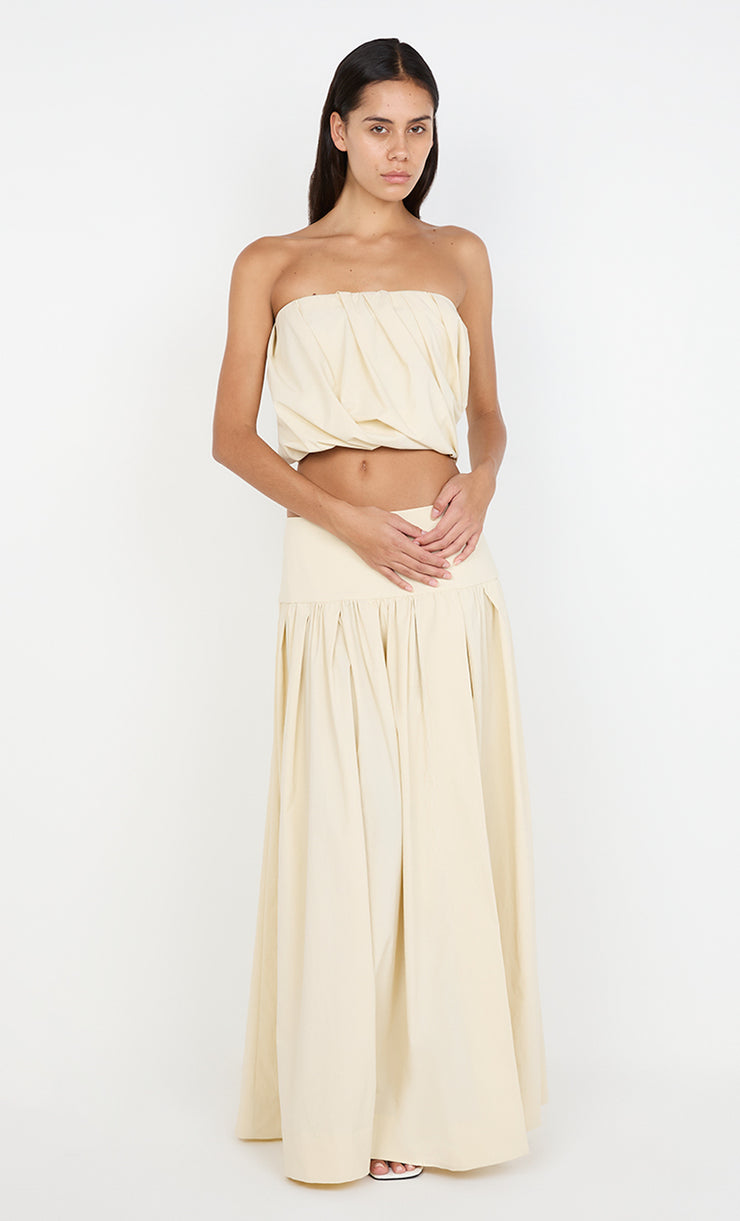 DOMINIC STRAPLESS TOP - BUTTERCREAM