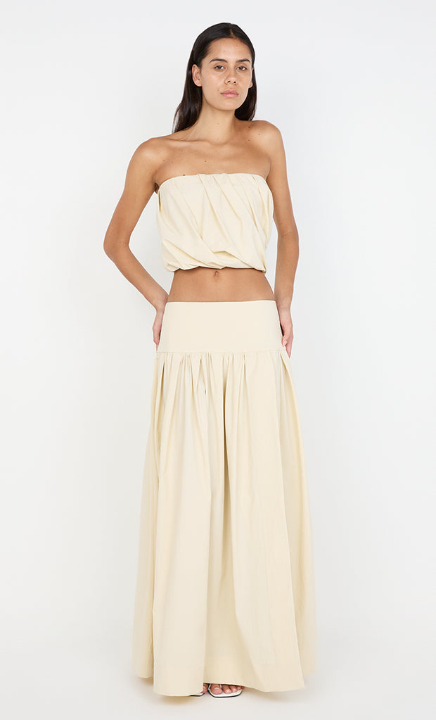 DOMINIC STRAPLESS TOP - BUTTERCREAM