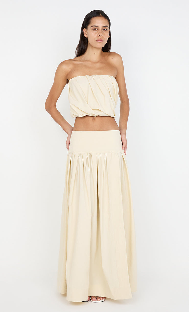 DOMINIC STRAPLESS TOP - BUTTERCREAM