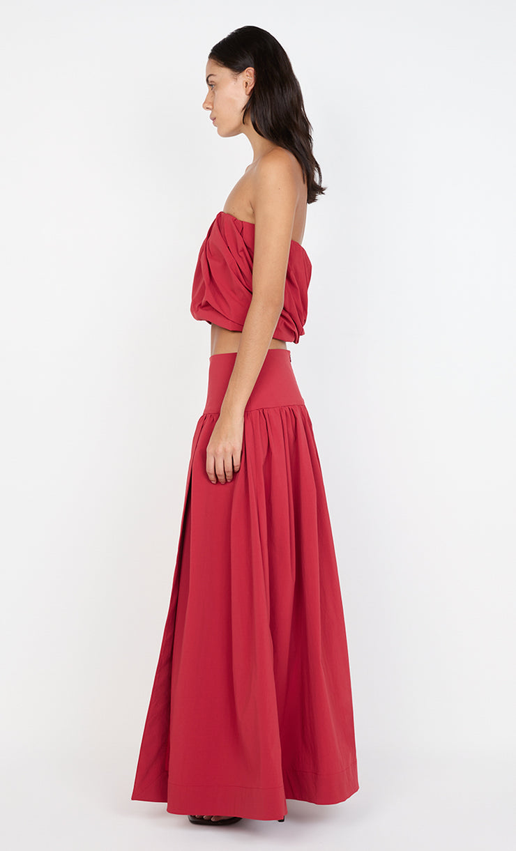 DANTE MAXI SKIRT - CHERRY