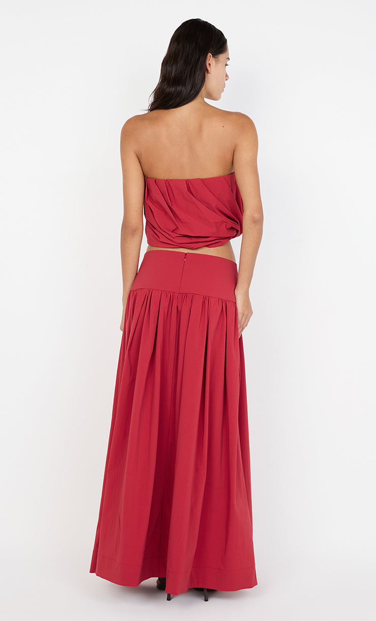 DANTE MAXI SKIRT - CHERRY