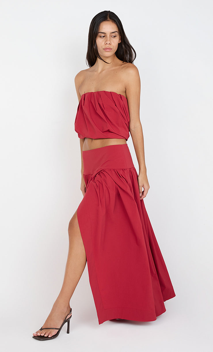 DANTE MAXI SKIRT - CHERRY