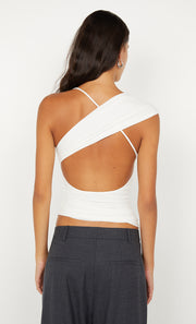 BREE ASYM TOP - WHITE