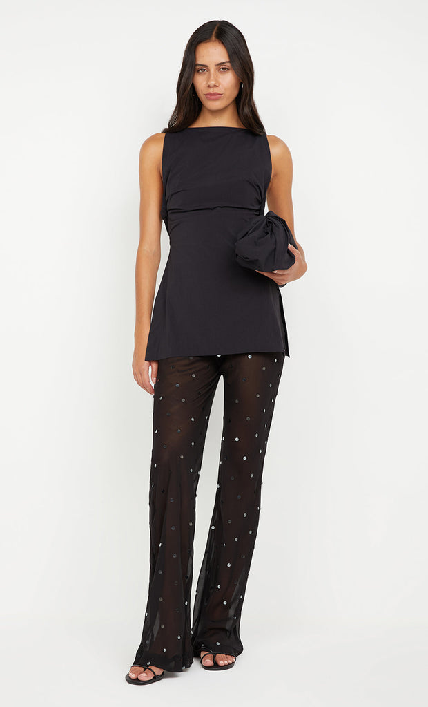 DOMENIC BOATNECK TOP - BLACK