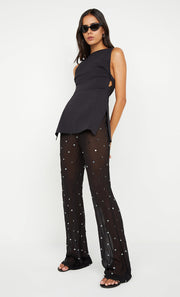 DOMENIC BOATNECK TOP - BLACK