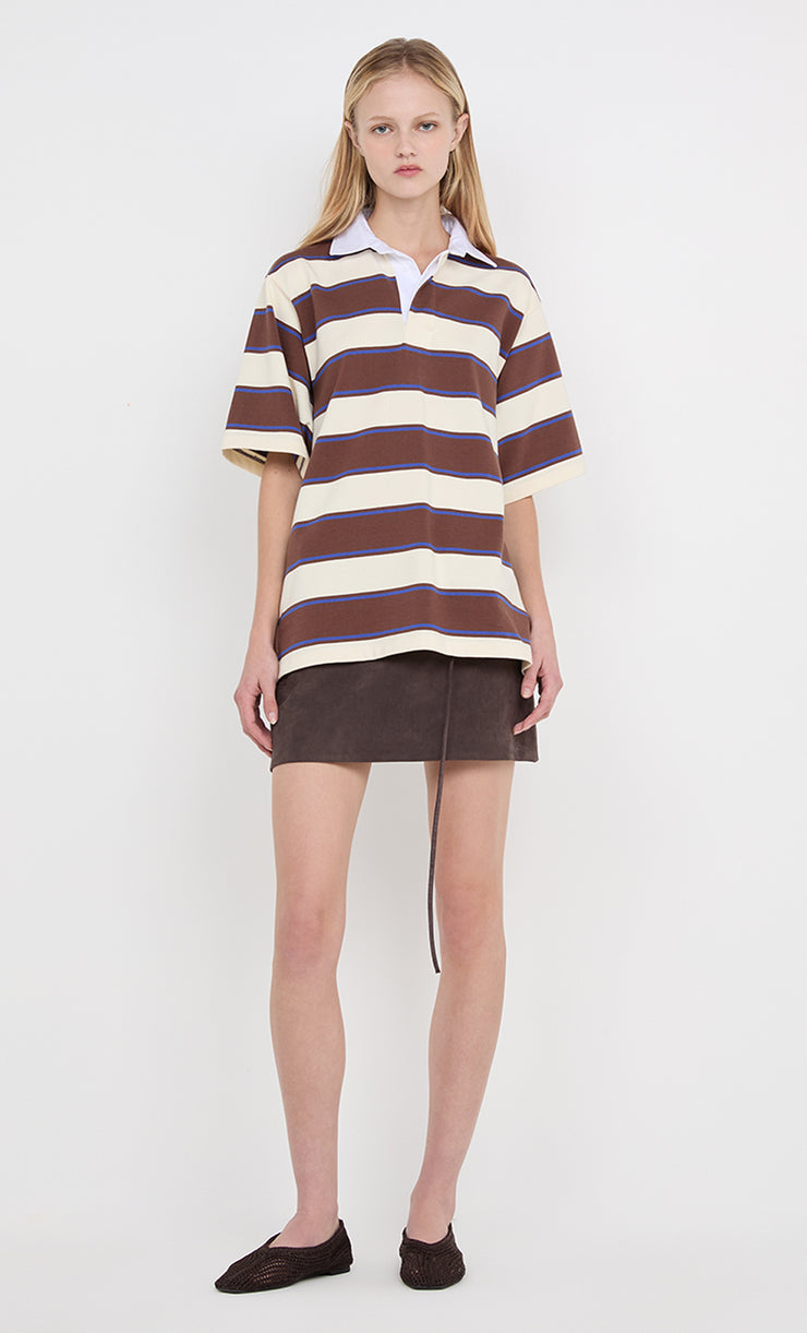 LYON MINI SKIRT - DARK CHOCOLATE