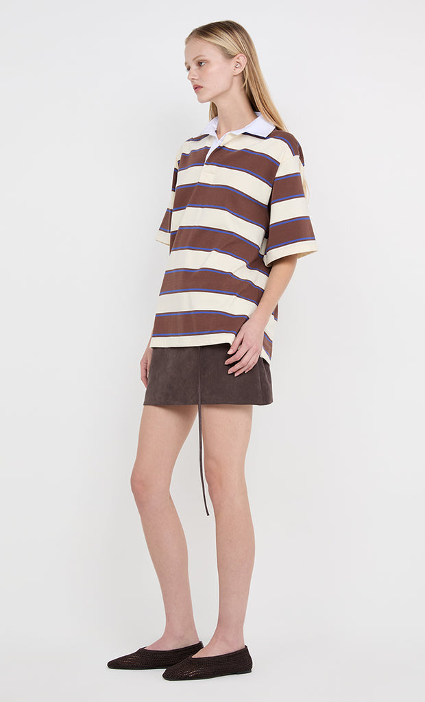 LYON MINI SKIRT - DARK CHOCOLATE