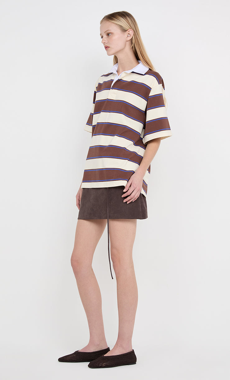 LYON MINI SKIRT - DARK CHOCOLATE