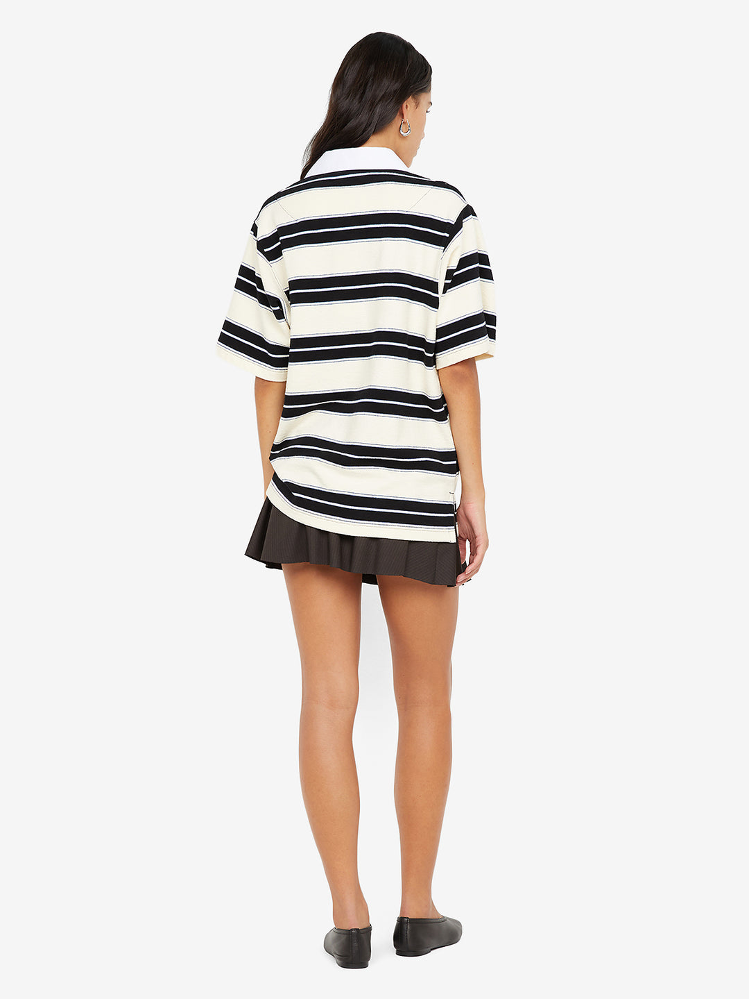 INGRID MINI SKIRT - CHOC PINSTRIPE