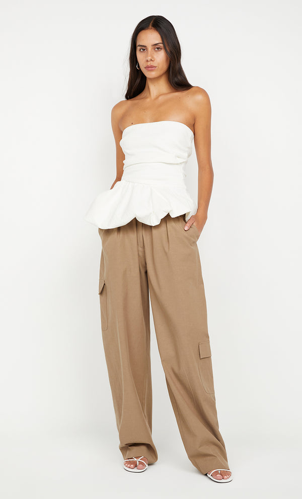ROWENA STRAPLESS TOP - WHITE