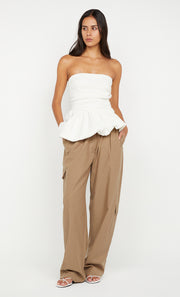 ROWENA STRAPLESS TOP - WHITE