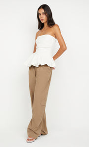 ROWENA STRAPLESS TOP - WHITE
