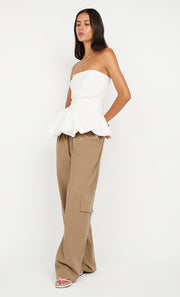 ROWENA STRAPLESS TOP - WHITE