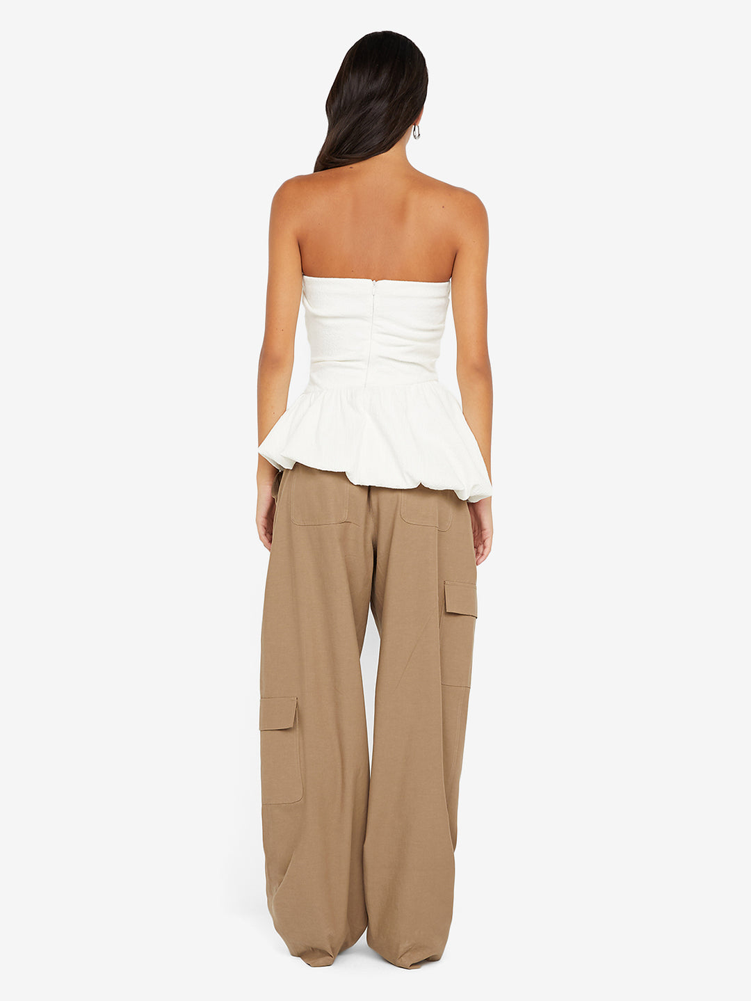 ROWENA STRAPLESS TOP - WHITE