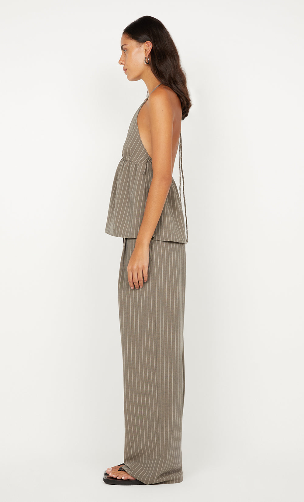 JONNI PANT - CHARCOAL STRIPE