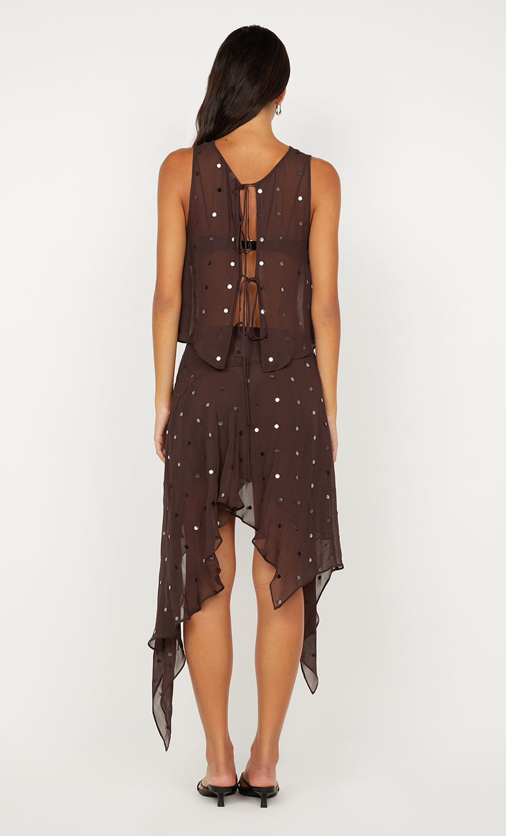 ARIELLE SHELL TOP - DARK CHOCOLATE