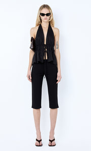 LYNNA HALTER TOP - BLACK