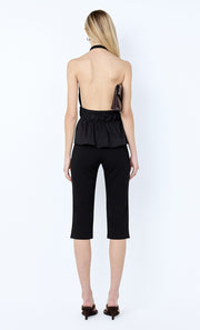 LYNNA HALTER TOP - BLACK