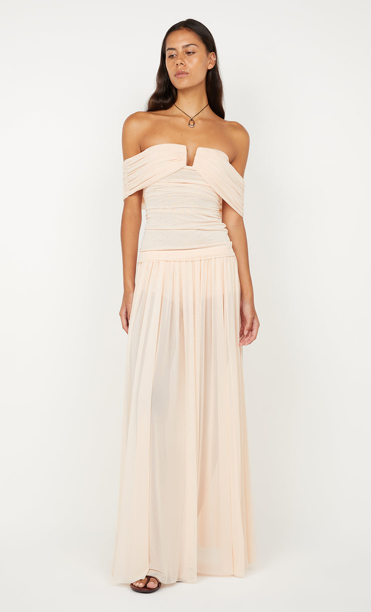 CAMILLE OFFSHOULDER TOP - PEACH