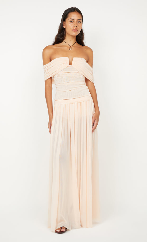 CAMILLE OFFSHOULDER TOP - PEACH