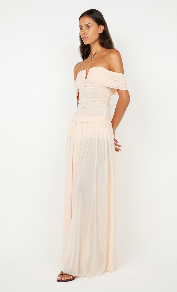 CAMILLE OFFSHOULDER TOP - PEACH