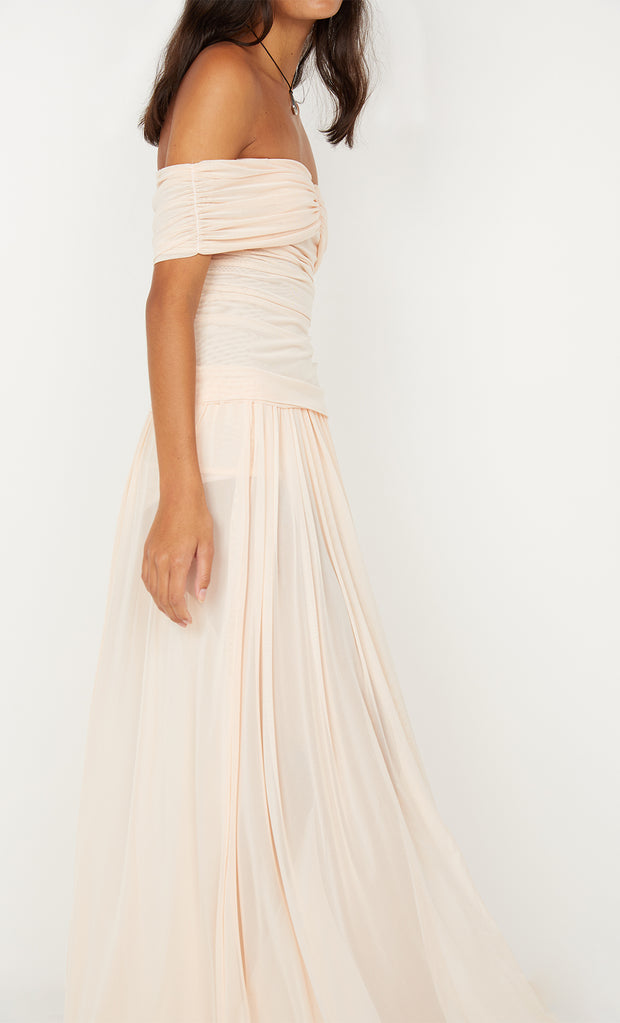 CAMILLE OFFSHOULDER TOP - PEACH