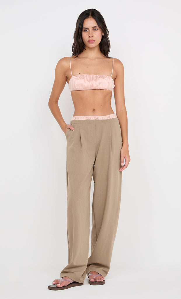 JAI CONTRAST PANT - TAUPEE/PEACH