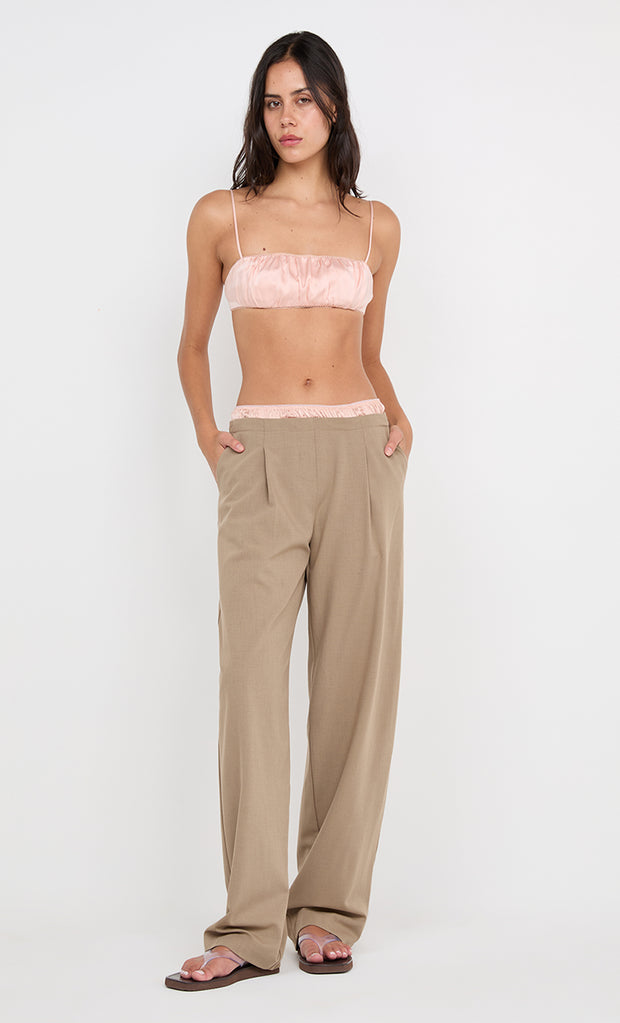 JAI CONTRAST PANT - TAUPEE/PEACH