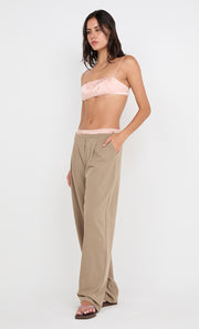 JAI CONTRAST PANT - TAUPEE/PEACH