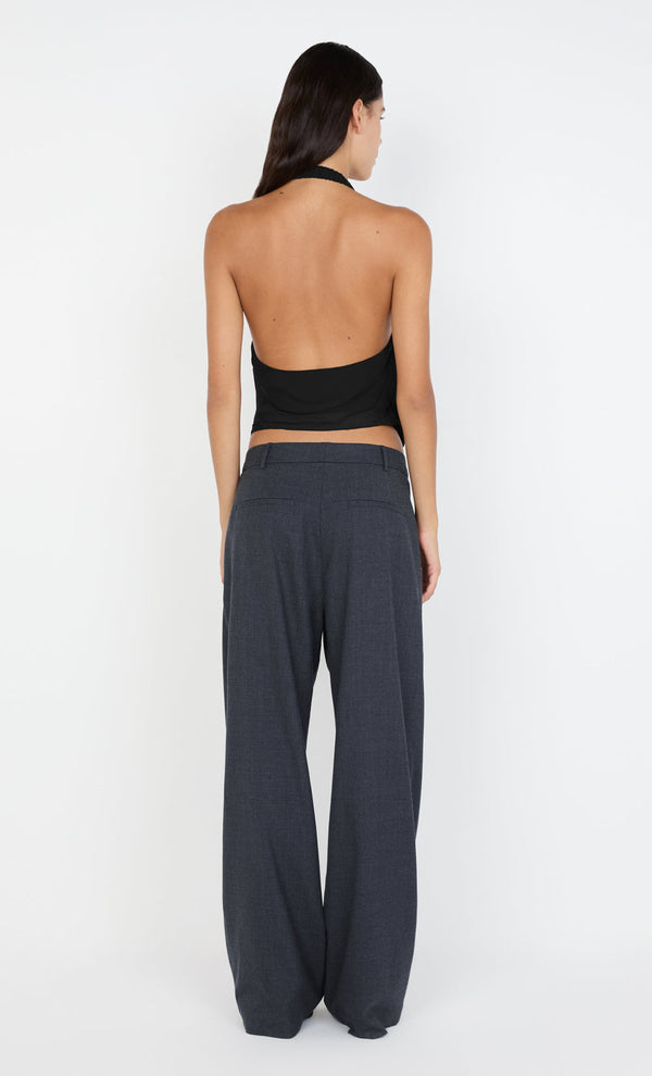 CELYSE HALTER TOP - BLACK