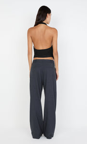 CELYSE HALTER TOP - BLACK