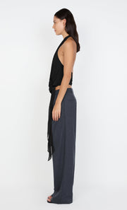 CELYSE HALTER TOP - BLACK