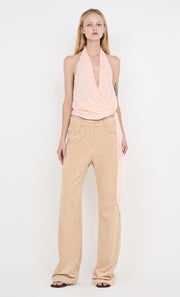 CELYSE HALTER TOP - PEACH