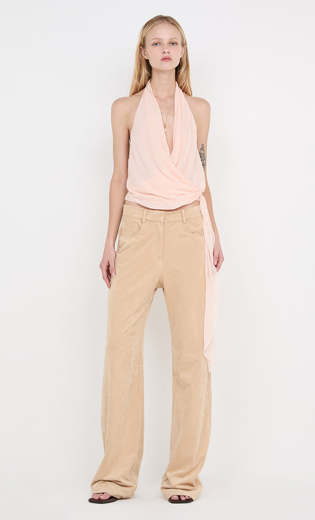 CELYSE HALTER TOP - PEACH