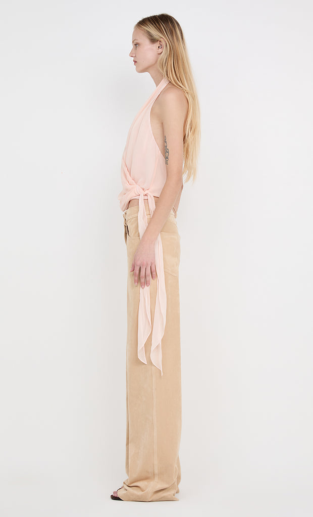 CELYSE HALTER TOP - PEACH